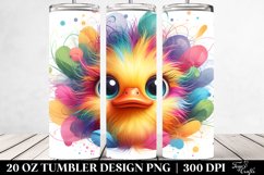 Colorful Baby Duck with Crazy Eyes | 20 Oz Tumbler Product Image 2