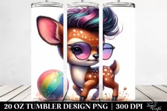 Cute Baby Deer Playing Modest | 20 oz Tumbler Product Image 2