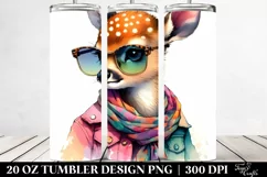 Cute Baby Deer Playing Modest | 20 oz Tumbler Product Image 2