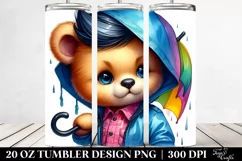 Cute Baby Bear Raincoat | 20 oz Tumbler Product Image 2