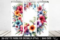 colorful Floral Frame | 20 oz Tumbler Product Image 2