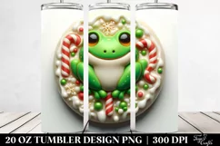 3D Martzipan Christmas Frog 20 Oz Tumbler Product Image 2