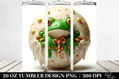 3D Martzipan Christmas Frog 20 Oz Tumbler Product Image 2
