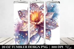 Shiny Daffodil Watercolor | 20 Oz Tumbler Product Image 2