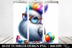 Funny Playing Baby Dove with Cool Haircut, Transparent 20 Oz Product Image 2
