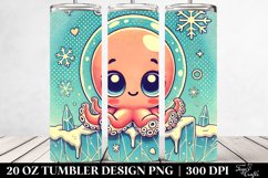 Retro Cute Baby Octopus Clipart Product Image 2