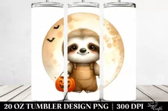 Cute Baby Sloth Halloween Cloud 20 Oz Tumbler Product Image 2