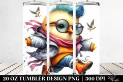 Cute Baby Chicken with Raincoat 20 Oz Tumbler Product Image 2