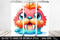 Crazy Baby Walrus Cartoon 20 oz Tumbler Product Image 2