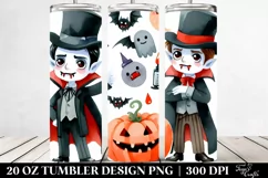 Funny Halloween Clipart Vampire | 20 oz Tumbler Product Image 2