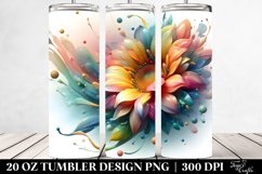 Abstract Pastel Sunflower Tumbler Design Product Image 2