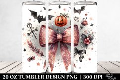 Abstract Halloween Bow Tumbler Design Product Image 2