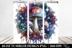 Glossy Celestial Mushroom Tumbler Design Product Image 2