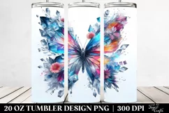 Vibrant Butterfly with Ice Body | 20 Oz Tumbler Product Image 2