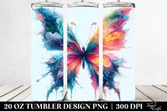 Vibrant Butterfly with Ice Body | 20 Oz Tumbler Product Image 2