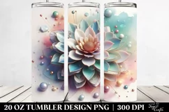 Abstract Shiny Zinnia | 20 oz Tumbler Product Image 2