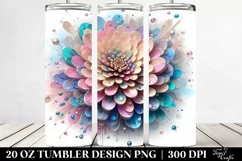 Abstract Shiny Zinnia | 20 oz Tumbler Product Image 2