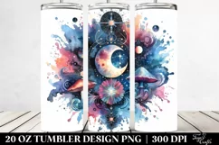 Vibrant Magical Mushroom, Transparent 20 Oz Tumbler Product Image 2
