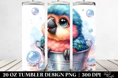 Colorful Baby Macaw Bubbly 20 oz Tumbler Product Image 2
