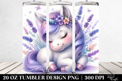 Cute Baby Unicorn Lavender Frame | 20 oz Tumbler Product Image 2