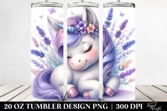 Cute Baby Unicorn Lavender Frame | 20 oz Tumbler Product Image 2