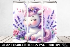 Cute Baby Unicorn Lavender Frame | 20 oz Tumbler Product Image 2