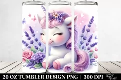 Cute Baby Unicorn Lavender Frame | 20 oz Tumbler Product Image 2