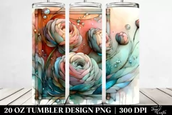 Pastel Wooden Ranunculus | 20 Oz Tumbler Product Image 2