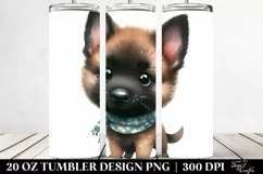 Cute Malinois Clipart, Transparent 20 Oz Tumbler Product Image 2
