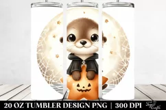 Cute Baby Otter Halloween 20 Oz Tumbler Product Image 2