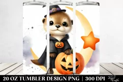 Cute Baby Otter Halloween 20 Oz Tumbler Product Image 2