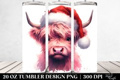 Angry Pink Highland Cow, High-Res 20 Oz Tumbler Product Image 2