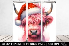 Angry Pink Highland Cow, High-Res 20 Oz Tumbler Product Image 2