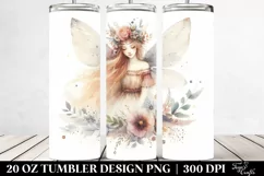 Washed Watercolor Boho Fairy | 20 oz Tumbler Product Image 2