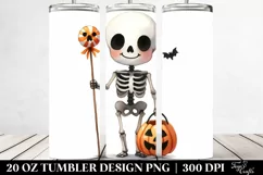 Simple Funny Halloween Skeleton 20 Oz Tumbler Product Image 2