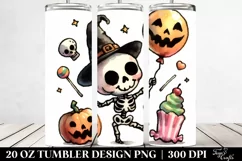 Simple Funny Halloween Skeleton 20 Oz Tumbler Product Image 2