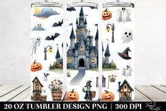 Simple Funny Halloween Castle 20 Oz Tumbler Product Image 2
