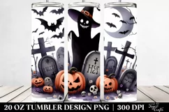 Simple Funny Halloween Graveyard 20 Oz Tumbler Product Image 2