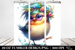 Contempt Bird with Floral Wreath 20 Oz Tumbler Product Image 2