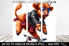 Agressive Highlandcow Jumping 20 Oz Tumbler Product Image 2
