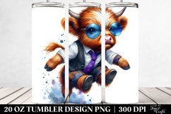 Agressive Highlandcow Jumping 20 Oz Tumbler Product Image 2