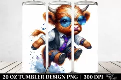 Agressive Highlandcow Jumping 20 Oz Tumbler Product Image 2