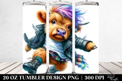 Agressive Highlandcow Jumping 20 Oz Tumbler Product Image 2