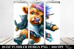Agressive Highlandcow Jumping 20 Oz Tumbler Product Image 2