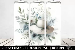 Washed Watercolor with HAT | 20 oz Tumbler Product Image 2