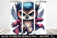 Agressive Owl Jumping 20 Oz Tumbler Product Image 2