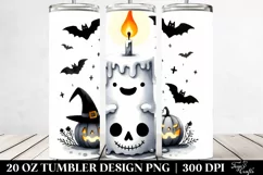 Simple Funny Haloween Clipart with Candle Product Image 2
