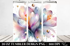 Abstract Shiny Crocus Tumbler | 20 oz Tumbler Product Image 2