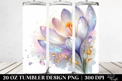 Abstract Shiny Crocus Tumbler | 20 oz Tumbler Product Image 2