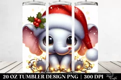 Cute Christmas Elephant 20 Oz Tumbler, High-Res Product Image 2